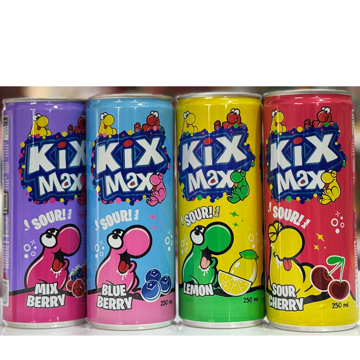 نوشابه گازدار با طعم بلوبری کیکس مکس 250 میلی لیتر